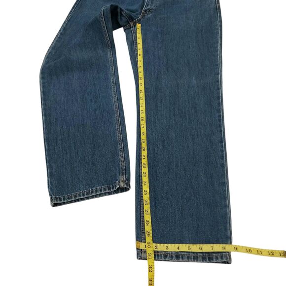 Levi's Jeans Mens 35x31 Blue Straight Leg 100% Cotton 550 Durable Denim Work - Picture 12 of 12